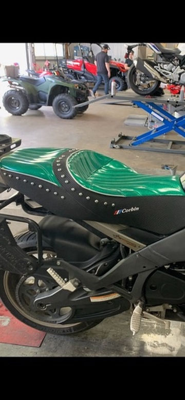 Custom green Corbin seat